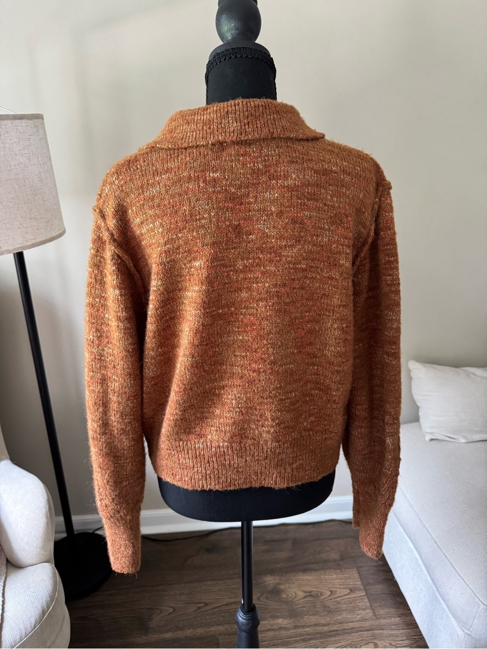 Universal Thread Burnt Orange Button-Front Cardigan - Picture 3 of 3